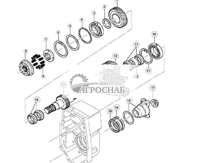 Transfer Case Output Shaft  Bearings  Gears, LOK 185 - ST389145 40.jpg